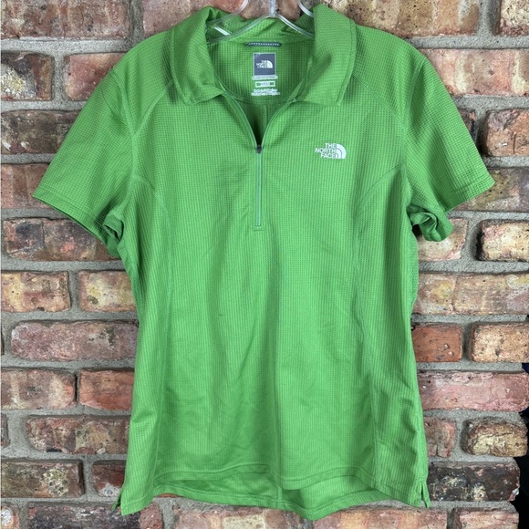 The North Face 1/4 Zip Polo, Green, XL - Picture 1 of 2
